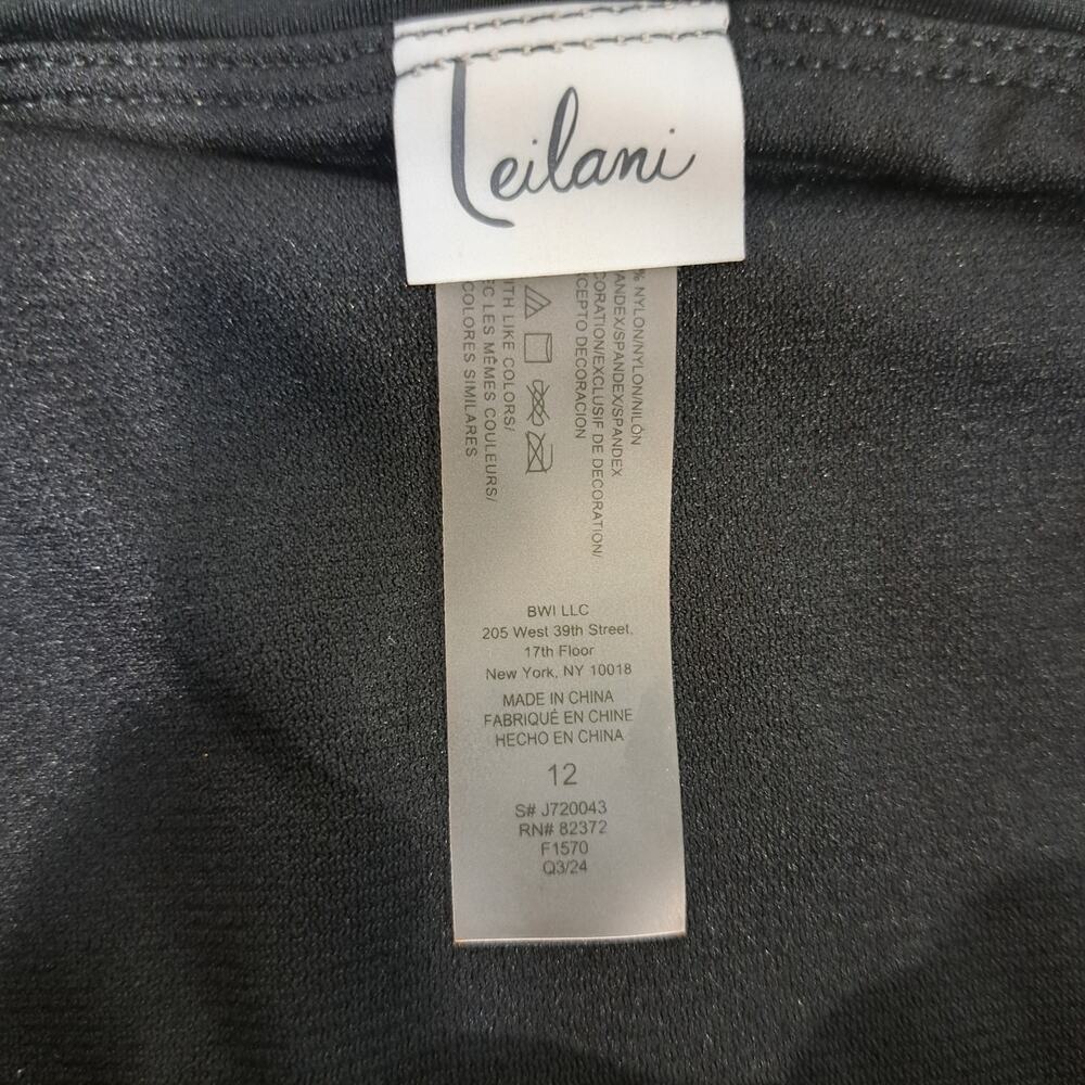 Leilani Pull On Black Swim Skirt Women's Size 12 - Picture 3 of 5